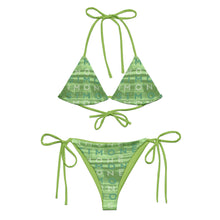 Load image into Gallery viewer, 'Simone Swim' Stamp Recycled String Bikini Set - Green Apple