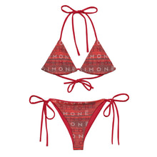 Load image into Gallery viewer, 'Simone Swim' Stamp Recycled String Bikini Set - Cherry Red