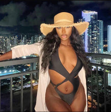 Load image into Gallery viewer, Hallow Cross Black One-Piece Bikini
