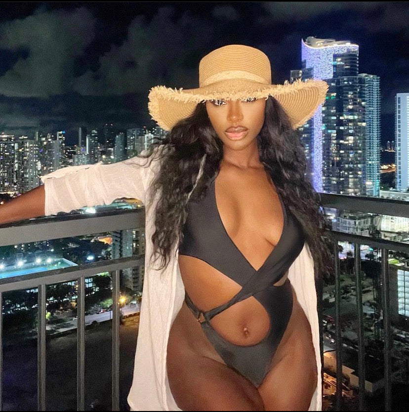 Hallow Cross Black One-Piece Bikini