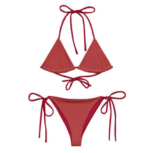 Load image into Gallery viewer, Cherry Red Recycled String Bikini Set
