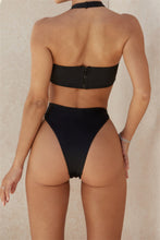 Load image into Gallery viewer, Hallow Cross Black One-Piece Bikini
